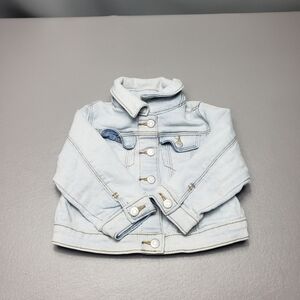 babys old navy light wash denim jean jacket gender neutral size 12-18M